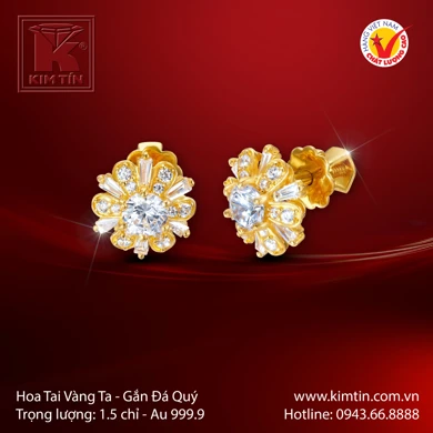 Hoa tai Vàng 24K