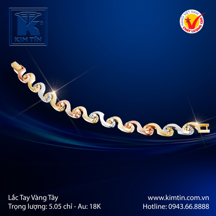 Lắc Tay Vàng Màu 18K