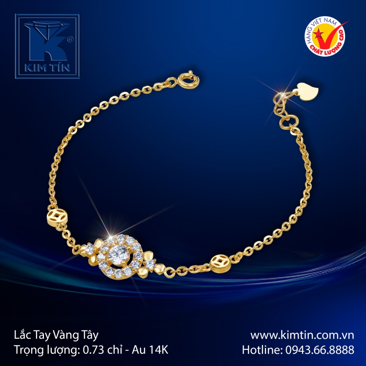 Lắc Tay Vàng Màu 14K