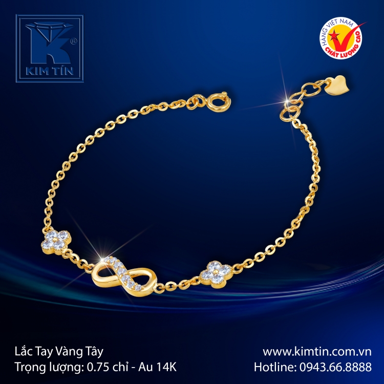 Lắc Tay Vàng Màu 14K