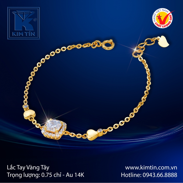 Lắc Tay Vàng Màu 14K