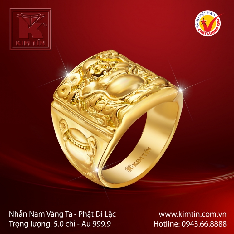 Nhẫn Nam Vàng 24K