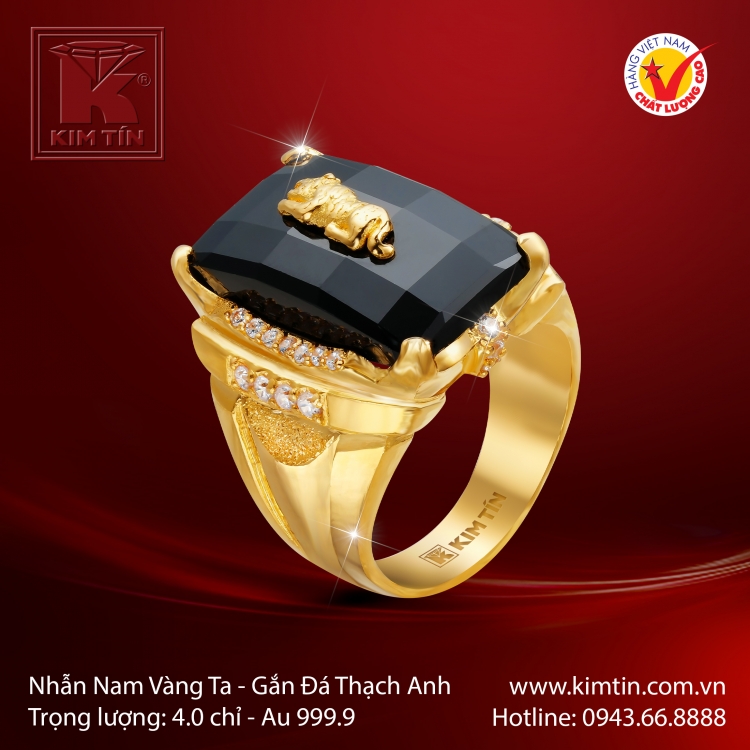 Nhẫn Nam Vàng 24K