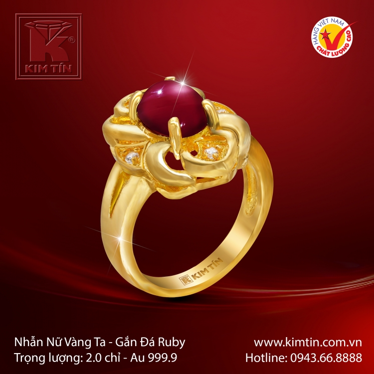 Nhẫn Nữ Vàng 24K