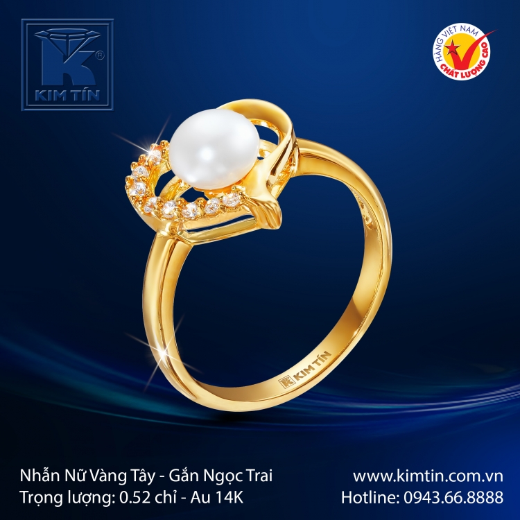 Nhẫn Nữ Vàng Màu 14K