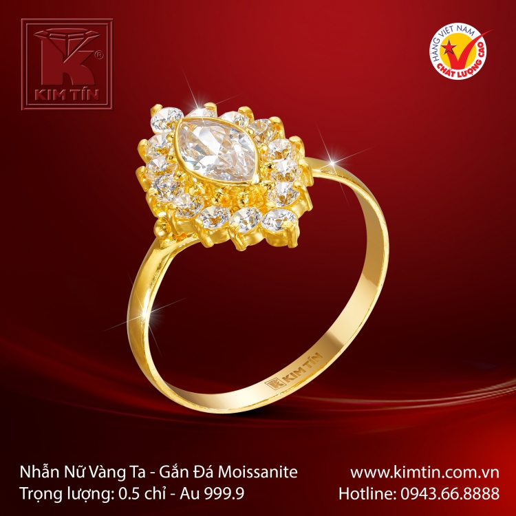 Nhẫn Nữ Vàng 24K