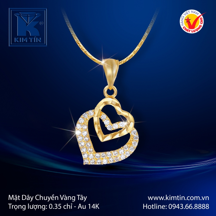 Mặt Dây Chuyền Vàng Tây 14K