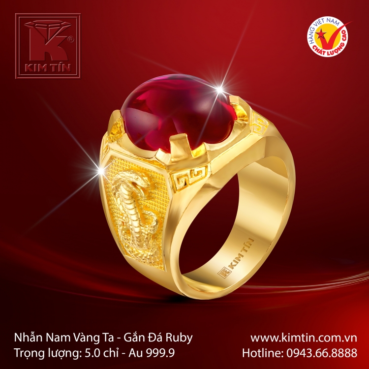 Nhẫn Rắn Vàng 24K