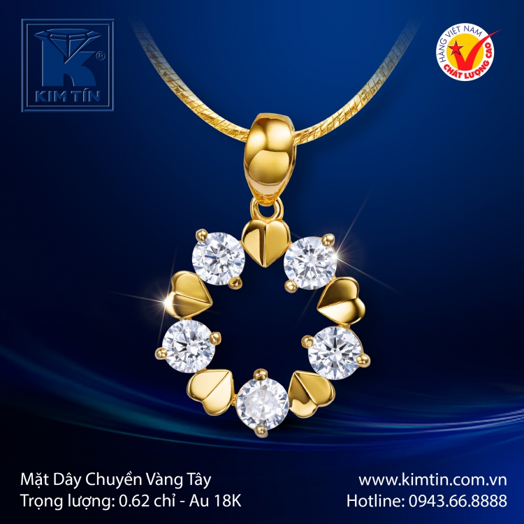 Mặt Dây Chuyền Vàng Tây 18K