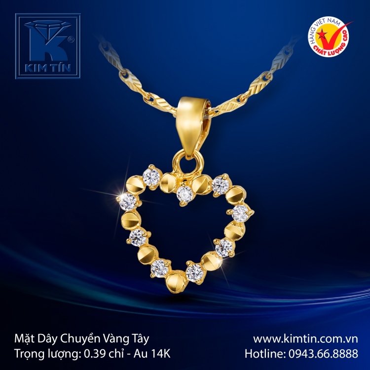 Mặt Dây Chuyền Vàng Tây 14K
