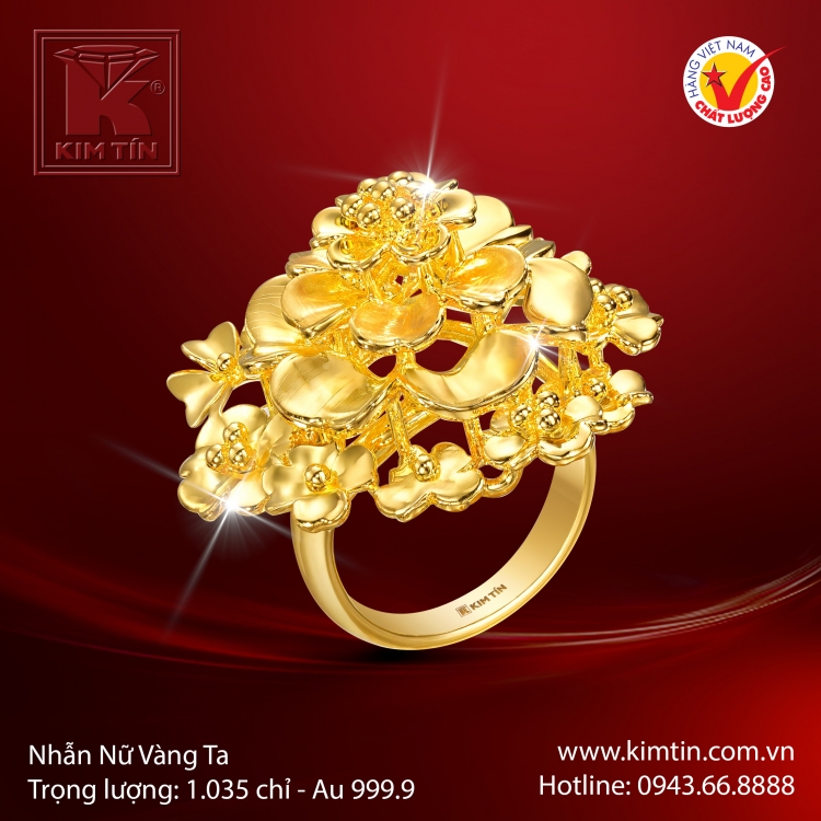 Nhẫn Nữ Vàng 24K