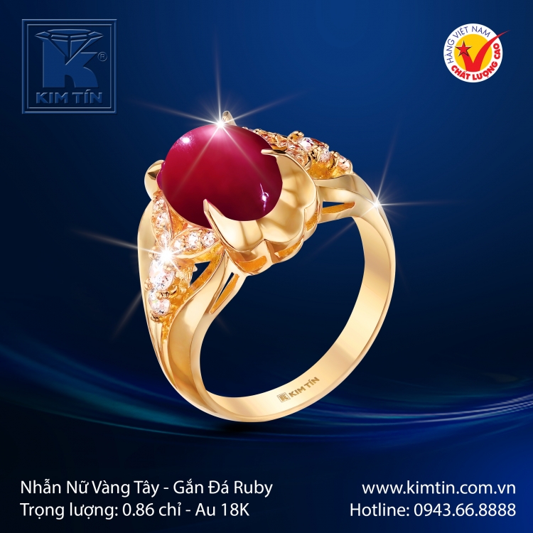 Nhẫn Nữ Vàng Màu 18K