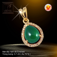 Mặt dây nạm đá Emerald
