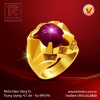 Nhẫn nam vàng 24K