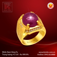 Nhẫn nam vàng 24K