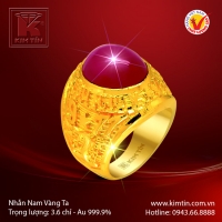 Nhẫn nam vàng 24K