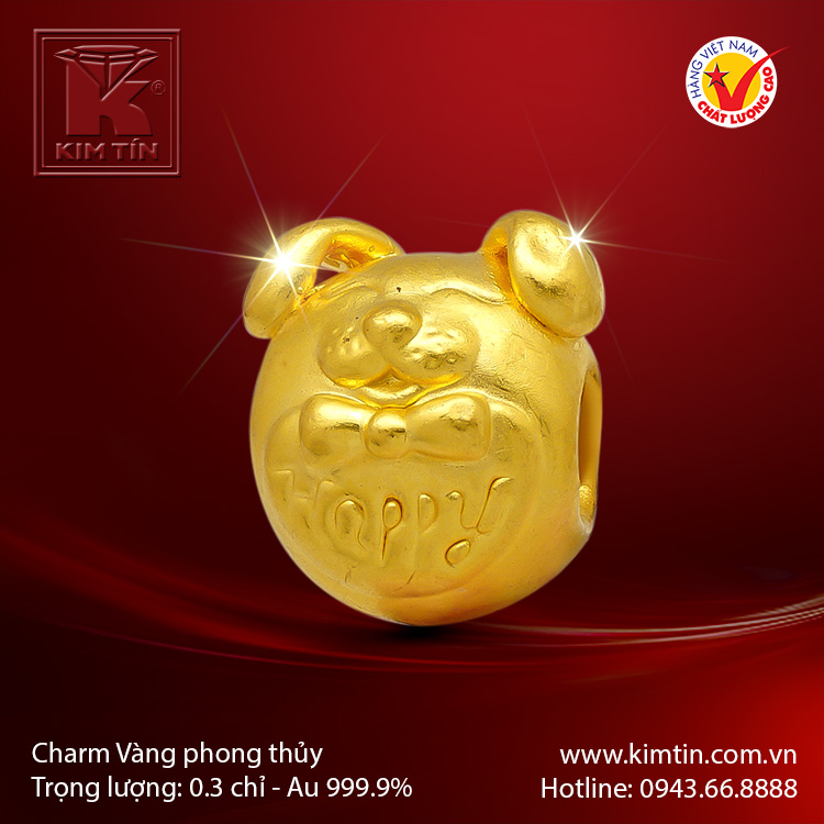 Charm vàng phong thủy