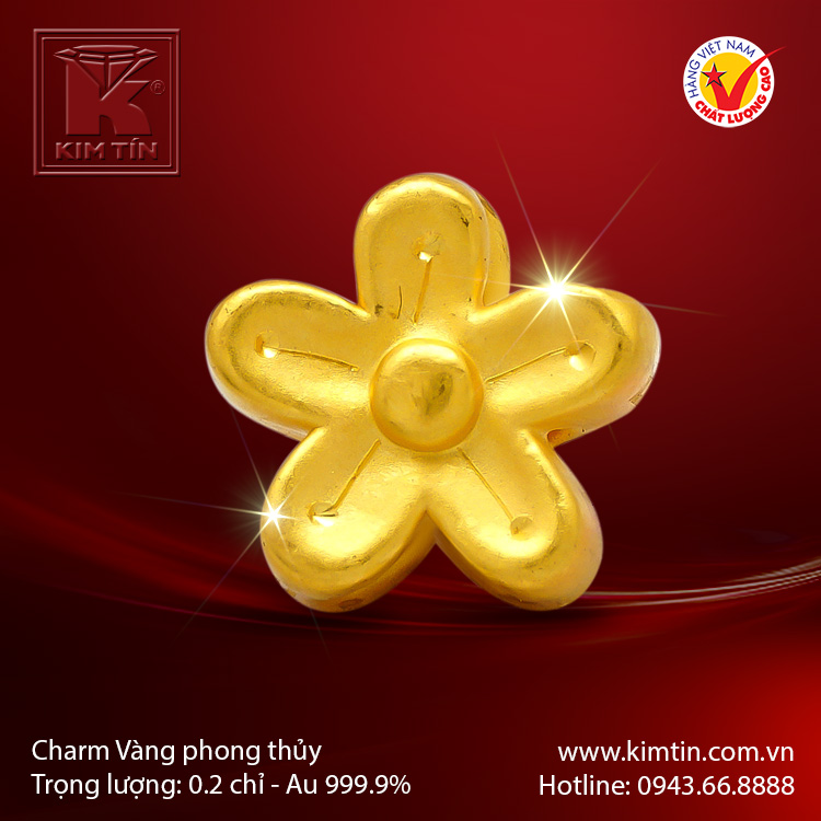 Charm vàng phong thủy