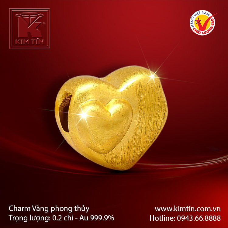 Charm vàng phong thủy