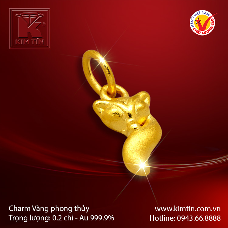 Charm vàng phong thủy