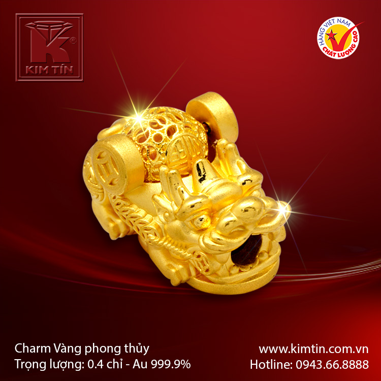 Charm vàng phong thủy