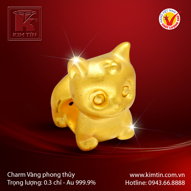 Charm vàng phong thủy