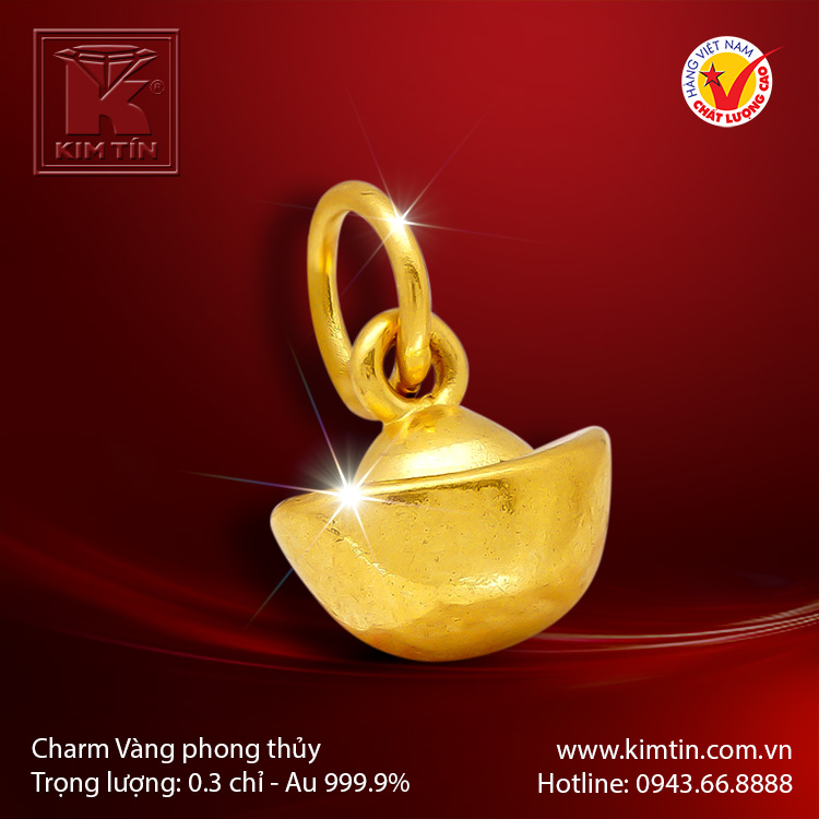 Charm vàng phong thủy