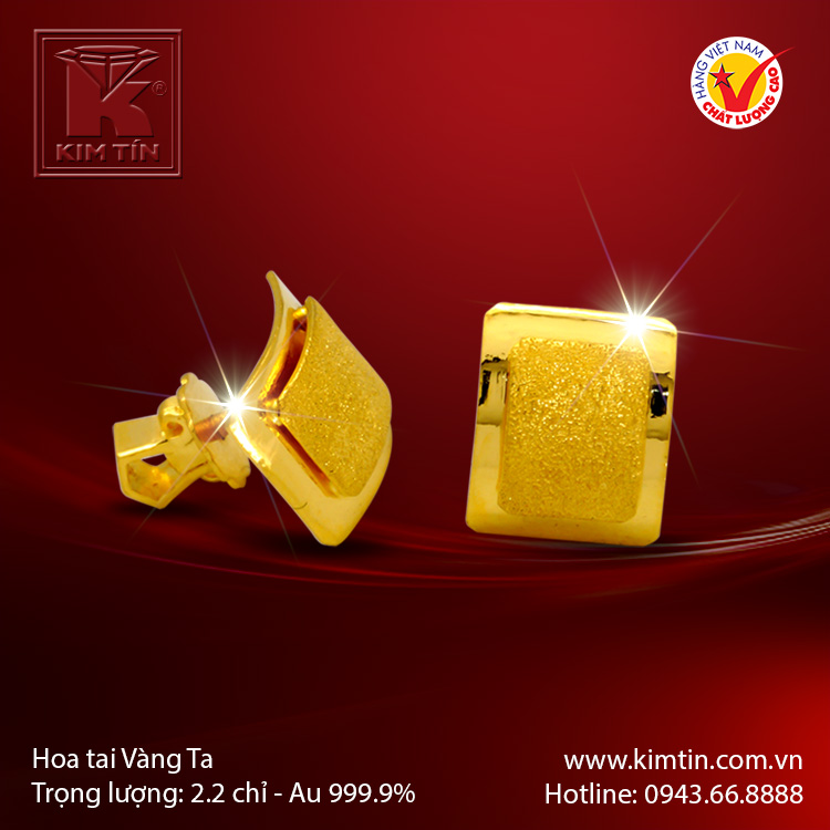 Hoa tai vàng 24k