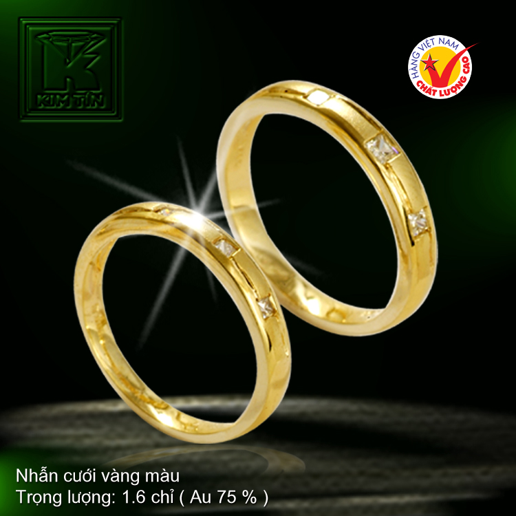 Nhẫn cưới vàng 18K