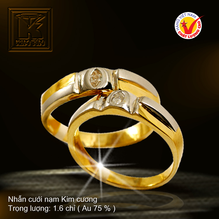 Nhẫn cưới vàng 18K