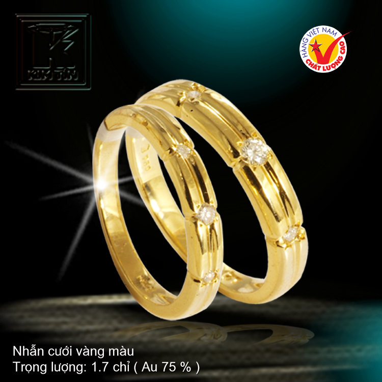 Nhẫn cưới vàng 18K