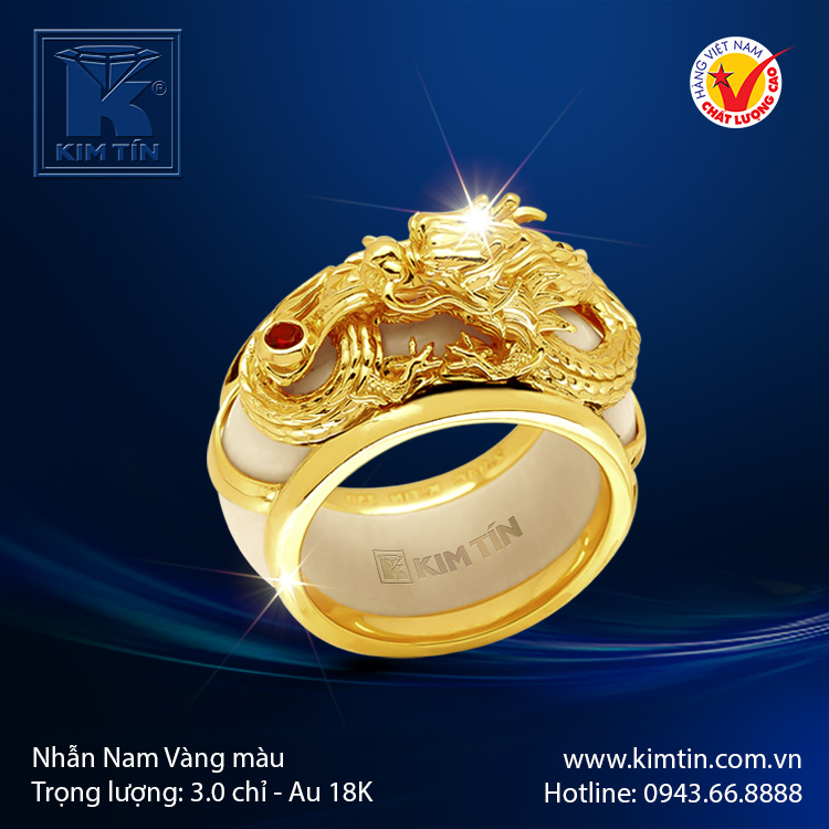 Nhẫn nam vàng 18k