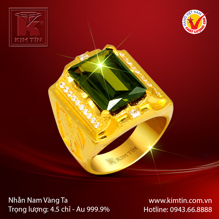 Nhẫn nam vàng 24K