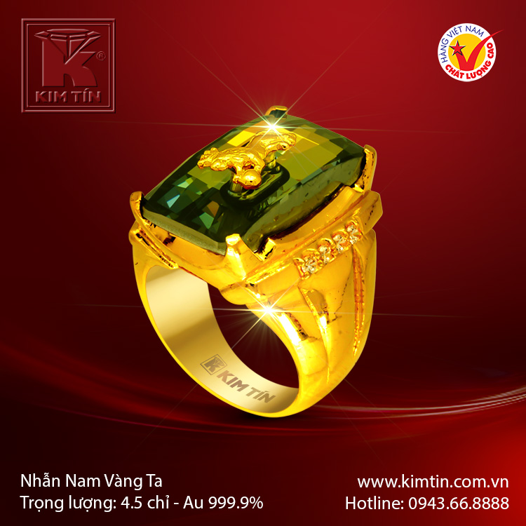 Nhẫn nam vàng 24K