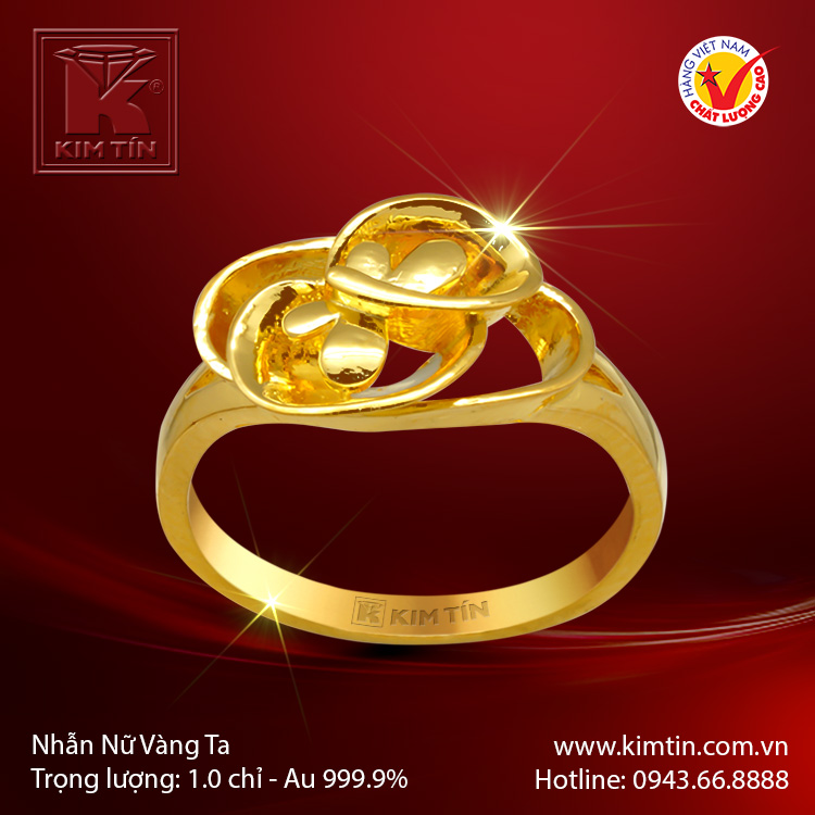 Nhẫn nữ vàng 24K