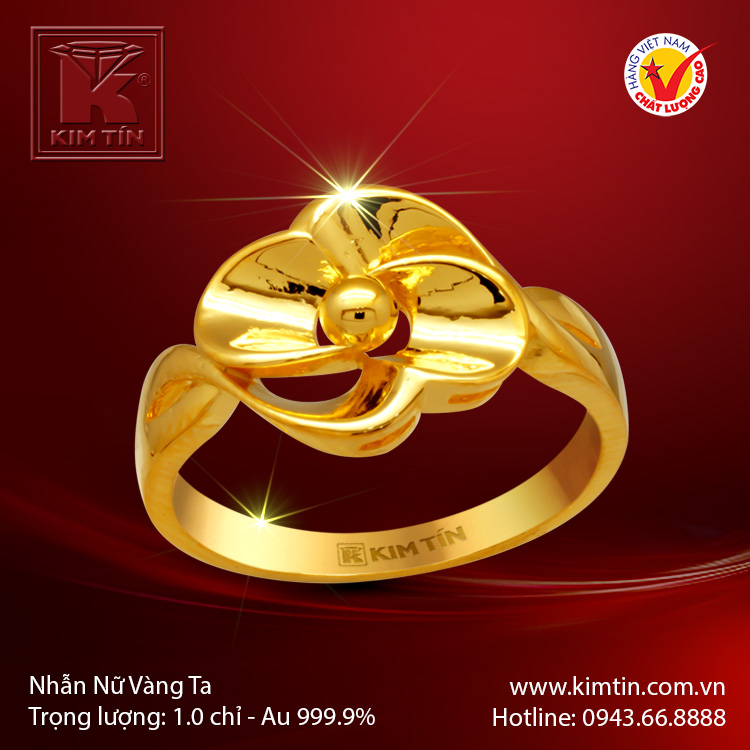 Nhẫn nữ vàng 24K