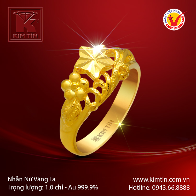 Nhẫn nữ vàng 24K