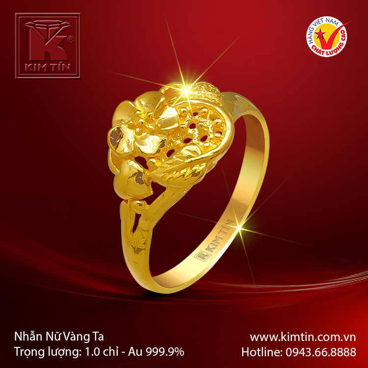 Nhẫn nữ vàng 24K