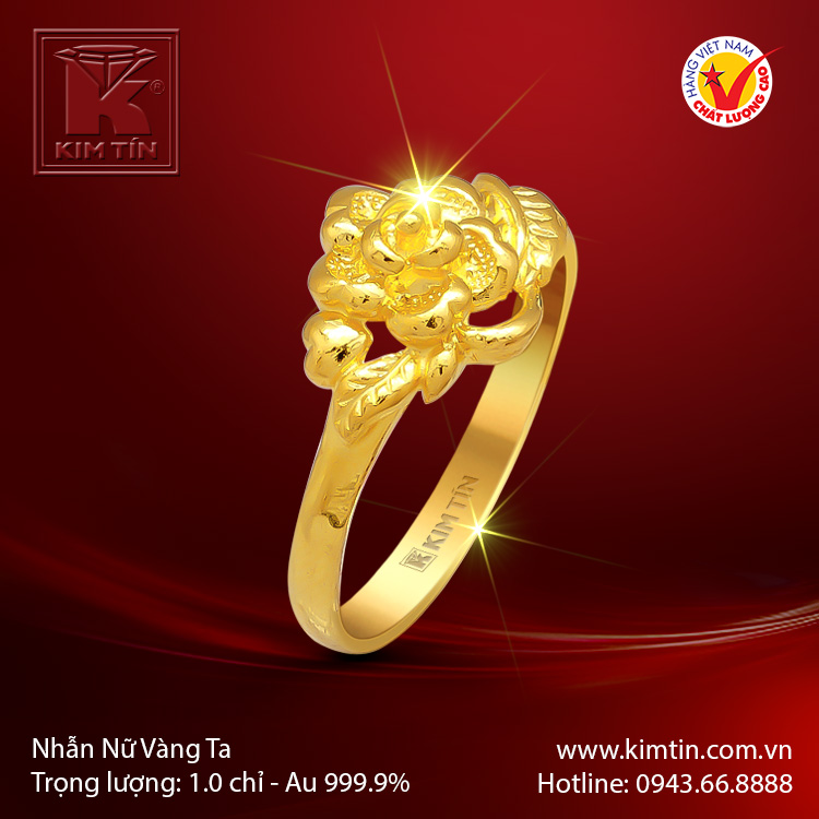 Nhẫn nữ vàng 24K