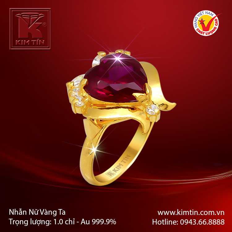 Nhẫn nữ vàng 24K