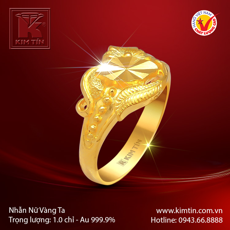 Nhẫn nữ vàng 24K