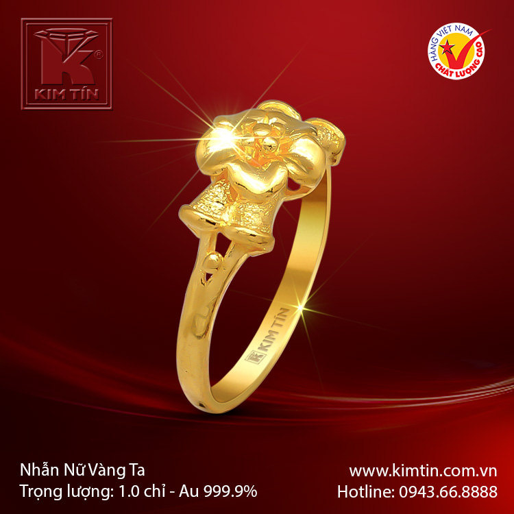 Nhẫn nữ vàng 24K