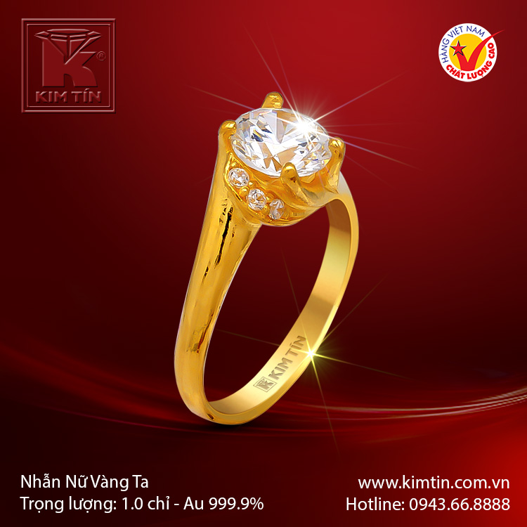 Nhẫn nữ vàng 24K