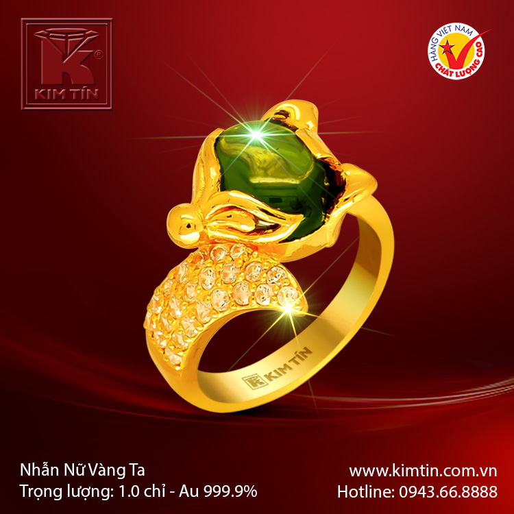 Nhẫn nữ vàng 24K