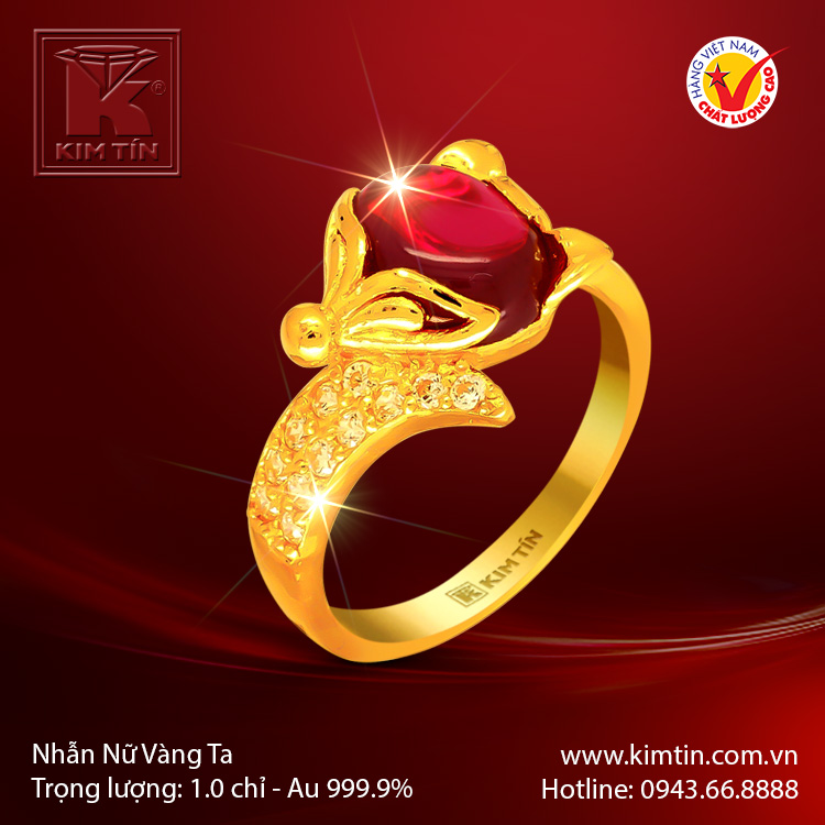 Nhẫn nữ vàng 24K