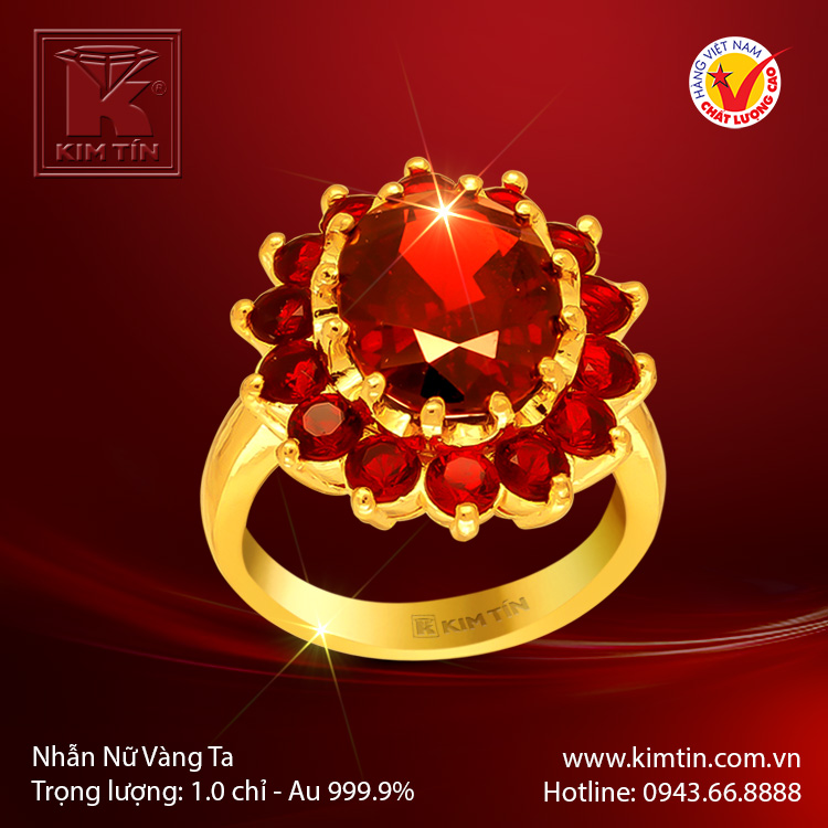 Nhẫn nữ vàng 24K