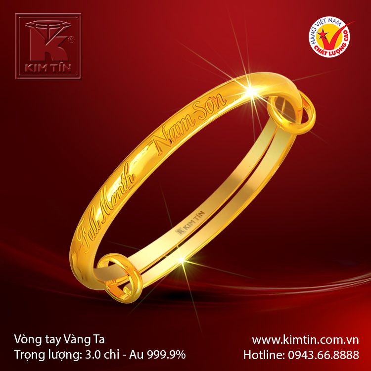 Vòng tay vàng 24K