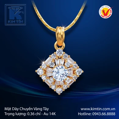 Mặt dây chuyền Vàng tây 14K 