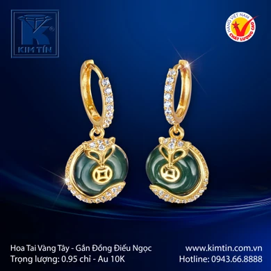 Hoa tai nữ Vàng tây 10K