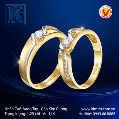 Nhẫn cưới Vàng tây 14K